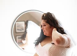 Radiant bridal makeup on Dani with glowing skin
